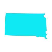 South dakota map on white background vector