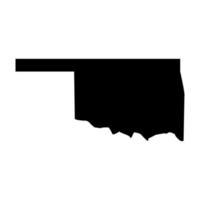 Oklahoma map on white background vector