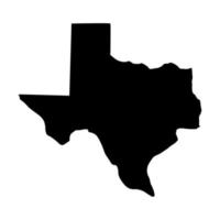 mapa de texas sobre fondo blanco vector