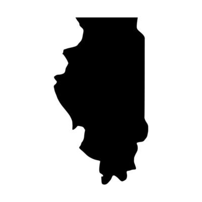 Illinois map on white background