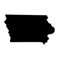 Iowa map on white background vector