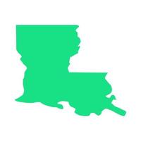 Louisiana map on white vector
