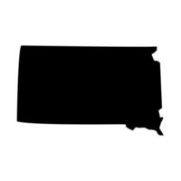 South dakota map on white background vector