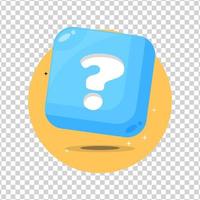 Question sign button on blank background vector