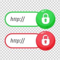 lock symbol and safe web browsing on blank background vector