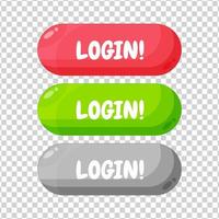 Login button icon on blank background vector