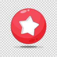 Favorite sign button on blank background vector