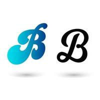 Stylish Letter B Typography vector