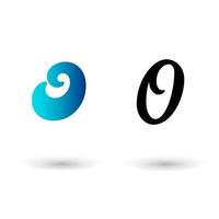 Stylish Letter O Typography vector