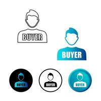 Abstract Buyer Icon Illustration vector