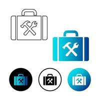 Ilustración de icono de caja de herramientas abstracta vector