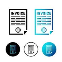 Abstract Invoice Icon Illustration vector