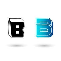 Abstract 3D Letter B Illustration vector