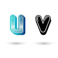 Modern Letter V Icon Illustration vector