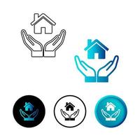 Abstract Home Insurance Icon Illustration vector