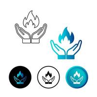 Abstract Fire Insurance Icon Illustration vector