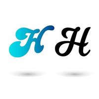 Stylish Letter H Typography vector