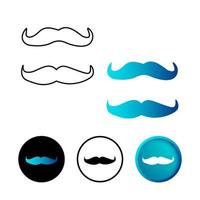 Abstract Mustache Icon Illustration vector