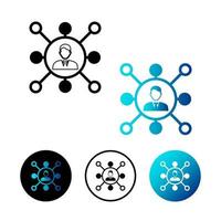 Abstract User Network Icon Illustration vector