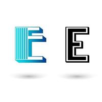 Vintage Letter E Typography Design vector