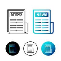 Abstract Newspaper Icon Illustration vector