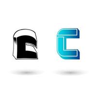 Abstract 3D Letter C Illustration vector