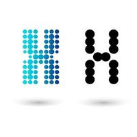 Abstract Dotted Letter X Alphabet Design vector