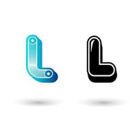 Modern Letter L Icon Illustration vector