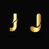 Vector Luxury Letter J Typography