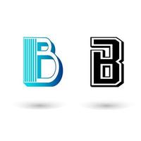 Vintage Letter B Typography Design vector