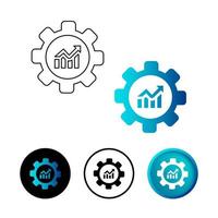 Abstract Growing Analysis Icon Illustration vector