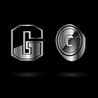 Abstract Metallic Letter G Illustration vector