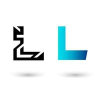 Creative Geometric Letter L Design vector