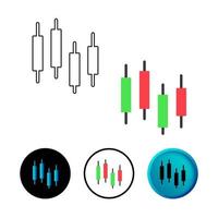 Abstract Candlestick Icon Illustration