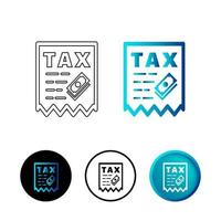 Abstract Income Taxes Icon Illustration vector