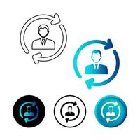 Abstract Customer Journey Icon Illustration vector