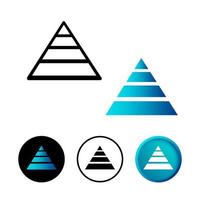 Abstract Pyramid Hierarchy Icon Illustration vector