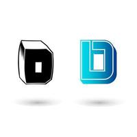 Abstract 3D Letter D Illustration vector