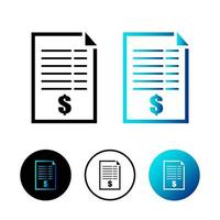 Abstract Invoice Receipt Icon Illustration vector