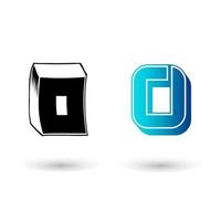 Abstract 3D Letter O Illustration vector