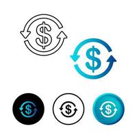 Abstract Cash Flow Icon Illustration vector