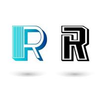 Vintage Letter R Typography Design vector