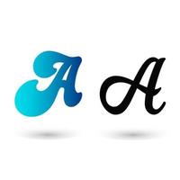 Stylish Letter A Typography vector