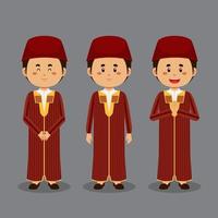 Tunisians Character with Various Expression vector