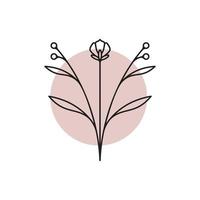 diseño de icono de vector de floristería de belleza