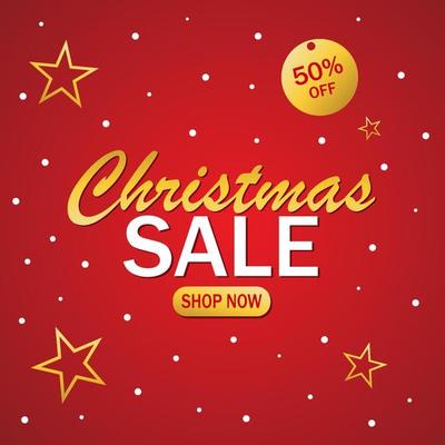 red and gold fancy Christmas sale design. design for christmas banner and poster templates