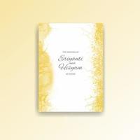 Watercolor wedding invitation card. Beautiful wedding card watercolor with splash. vector