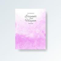 Watercolor wedding invitation card. Beautiful wedding card watercolor with splash. vector