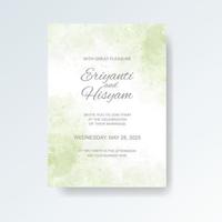 Watercolor wedding invitation card. Beautiful wedding card watercolor with splash. vector