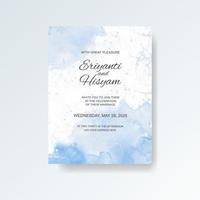 Watercolor wedding invitation card. Beautiful wedding card watercolor with splash. vector